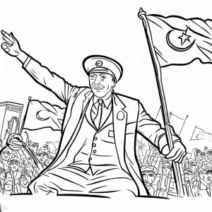 19 Mayıs Atatürk’ü Anma, Gençlik ve Spor Bayramı boyama sayfası,  coloring page, 19 Mayıs Atatürk’ü Anma, Gençlik ve Spor Bayramı 4, 