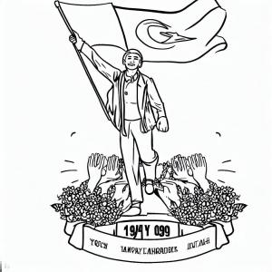 19 Mayıs Atatürk’ü Anma, Gençlik ve Spor Bayramı boyama sayfası,  coloring page, 19 Mayıs Atatürk’ü Anma, Gençlik ve Spor Bayramı 9, 