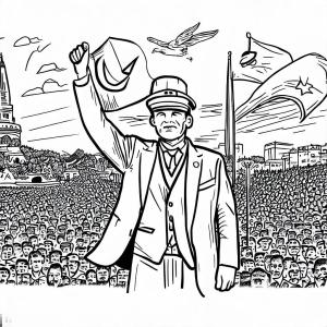 19 Mayıs Atatürk’ü Anma, Gençlik ve Spor Bayramı boyama sayfası,  coloring page, 19 Mayıs Atatürk’ü Anma, Gençlik ve Spor Bayramı 6, 