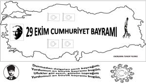 29 Ekim Cumhuriyet Bayramı boyama sayfası,  coloring page, Cumhuriyet bayrami 3, 