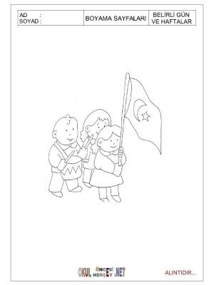 29 Ekim Cumhuriyet Bayramı boyama sayfası,  coloring page, Cumhuriyet bayrami 39, 