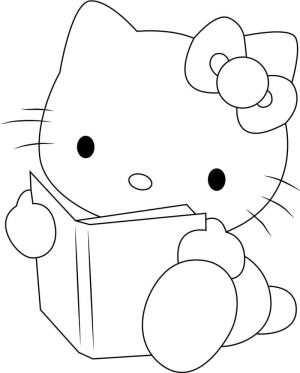 3 Yaş boyama sayfası,  coloring page, Hello Kitty Okuma Kitabı, 