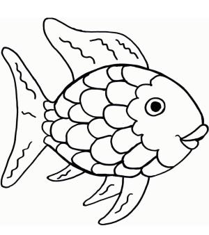 3 Yaş boyama sayfası,  coloring page, Gökkuşağı Balığı, 