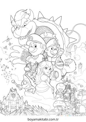 8 Bit boyama sayfası – sanatsal çalışma, çocuklar için