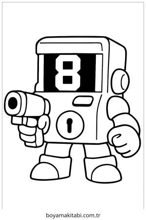 8 Bit boyama sayfası – evde etkinlik, ücretsiz yazdır