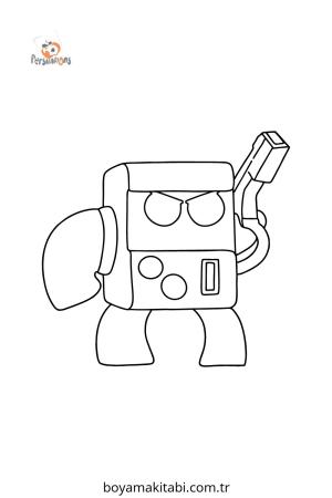 8 Bit boyama sayfası – renkli çizimler, okul öncesi