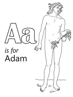 A Harfi boyama sayfası,  coloring page, Adam Harf A 1, 