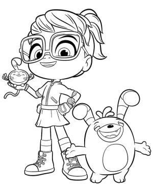 Abby Hatcher boyama sayfası,  coloring page, Sevimli Abby Hatcher ve Bozzly, 