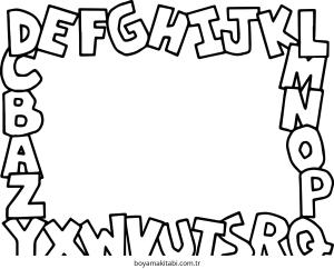 ABC boyama sayfası – boyama etkinliği, çocuk aktivitesi