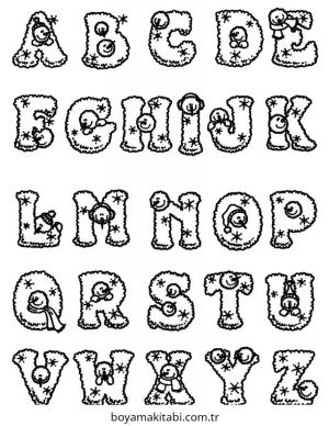 ABC boyama sayfası – çocuklar için, çizgi film temalı