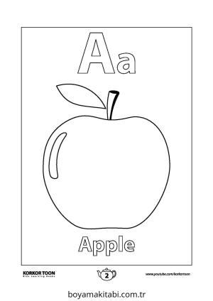 ABC boyama sayfası – okul öncesi, evde etkinlik
