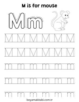 ABC boyama sayfası – çizgi film temalı, basit çizim