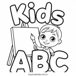 ABC boyama sayfası – eğitici aktivite, yaratıcılık