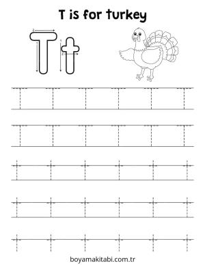 ABC boyama sayfası – el becerilerini geliştirir, boyama çalışması