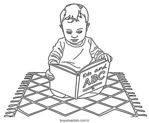 ABC boyama sayfası – kolay boyama, eğitici aktivite