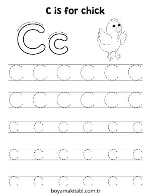 ABC boyama sayfası – yaratıcılığı geliştirir, keyifli zaman