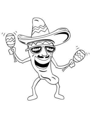 Acı Biber boyama sayfası,  coloring page, Acı Biber Dansı, 