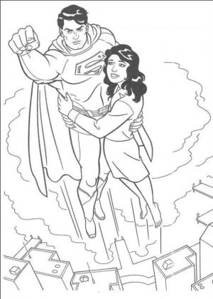 Adalet Birliği (Justice League) boyama sayfası,  coloring page, Süpermen İnsanları Kurtarır, 