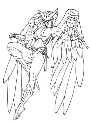 Adalet Birliği (Justice League) boyama sayfası,  coloring page, Awesome Hawkgirl, 