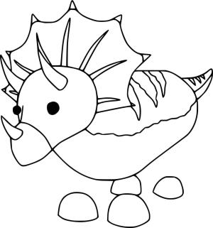 Adopt Me boyama sayfası,  coloring page, Adopt Me Triceratops, 