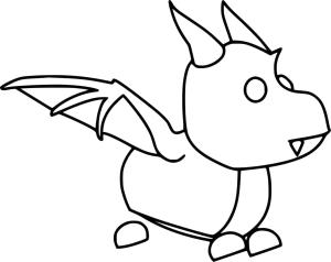 Adopt Me boyama sayfası,  coloring page, Ejderha Adopt Me, 