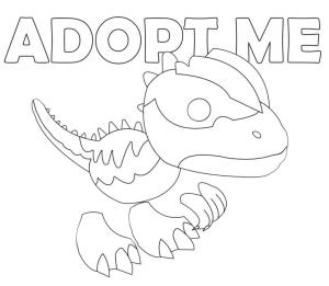 Adopt Me boyama sayfası,  coloring page, Dilophosaurus Adopt Me, 