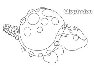 Adopt Me boyama sayfası,  coloring page, Glyptodon Adopt Me, 