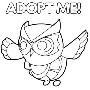 Adopt Me boyama sayfası,  coloring page, Kar Baykuşu Adopt Me, 