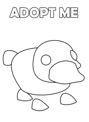 Adopt Me boyama sayfası,  coloring page, Ornitorenk Adopt Me, 