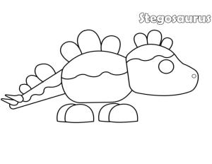 Adopt Me boyama sayfası,  coloring page, Stegosaurus Adopt Me, 