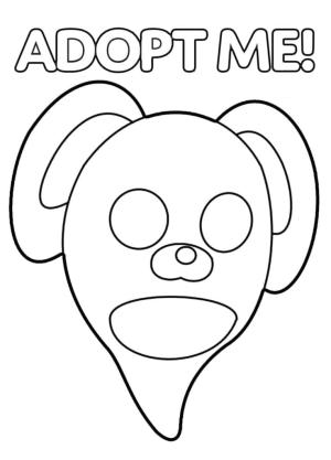 Adopt Me boyama sayfası,  coloring page, Hayalet Tavşan Adopt Me, 