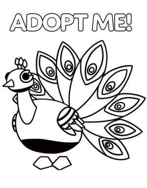 Adopt Me boyama sayfası,  coloring page, Tavus Kuşu Adopt Me, 