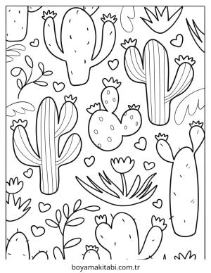 Aesthetic boyama sayfası – çocuklar için, çizgi film temalı