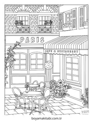 Aesthetic boyama sayfası – boyama çalışması, yaratıcılığı geliştirir