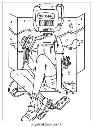 Aesthetic boyama sayfası – evde etkinlik, ücretsiz yazdır