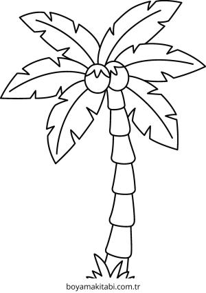 Ağaç boyama sayfası – boyama çalışması, yaratıcılığı geliştirir