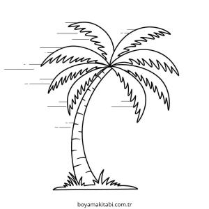 Ağaç boyama sayfası – yaratıcılık, eğlenceli etkinlik