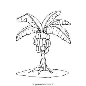 Ağaç boyama sayfası – çocuk aktivitesi, PDF indir