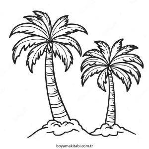 Ağaç boyama sayfası – ücretsiz yazdır, boyama etkinliği