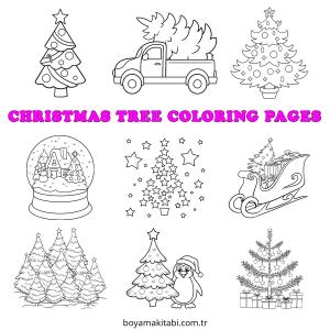 Ağaç boyama sayfası – evde etkinlik, ücretsiz yazdır