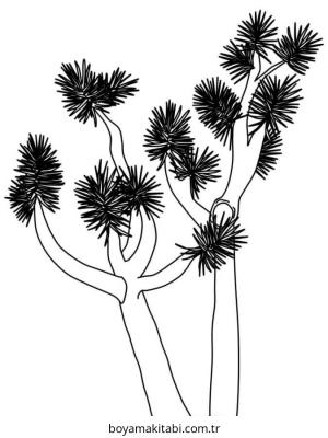 Ağaç boyama sayfası – eğitici aktivite, yaratıcılık