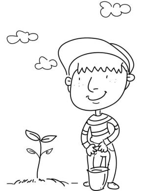 Ağaç boyama sayfası,  coloring page, Ağaç Dikmek, 