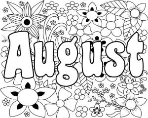 Ağustos boyama sayfası,  coloring page, Çiçekle Merhaba Ağustos, 