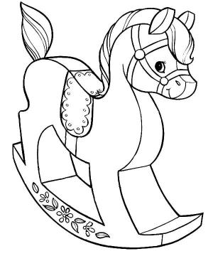 Ahşap boyama sayfası,  coloring page, At Ahşap, 