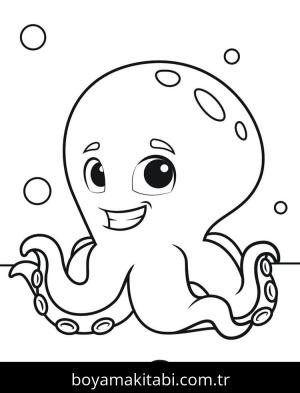 Ahtapot boyama sayfası 49075,  coloring page, 