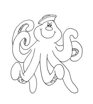 Ahtapot boyama sayfası,  coloring page, Çizgi film Ahtapot, 