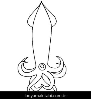 Ahtapot boyama sayfası – kolay boyama, eğitici aktivite