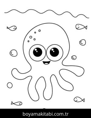 Ahtapot boyama sayfası 49097,  coloring page, 