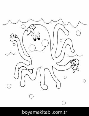 Ahtapot boyama sayfası 49071,  coloring page, 