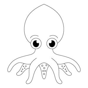 Ahtapot boyama sayfası,  coloring page, Kawaii Ahtapot, 